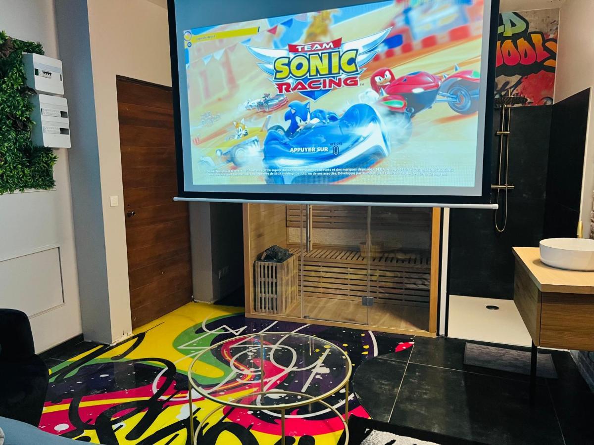 Capsule Street Art - Sauna- Jacuzzi - Playstation 5 - Billard - Netflix - Home Cinema - Terrasse Douai Esterno foto