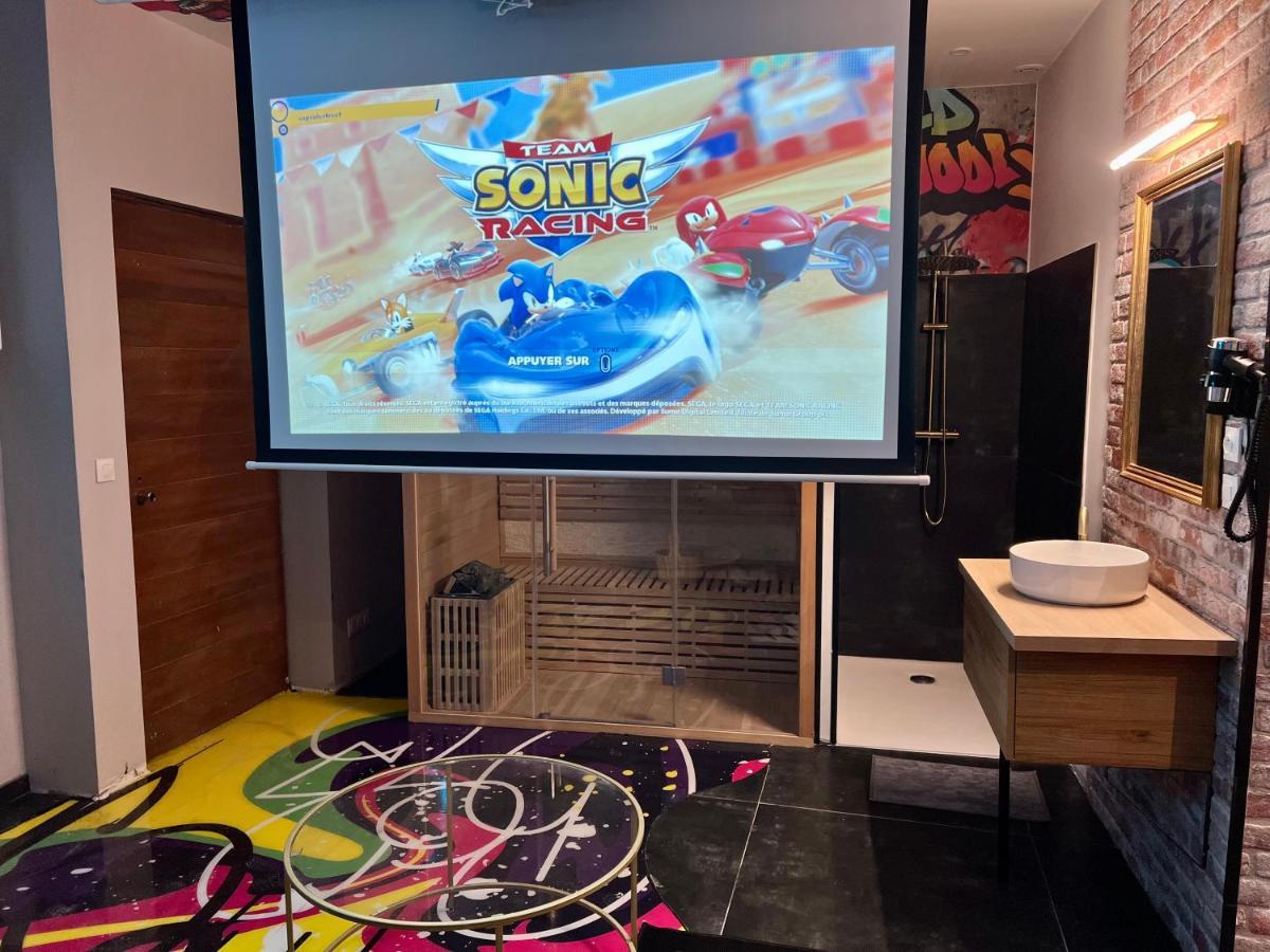 Capsule Street Art - Sauna- Jacuzzi - Playstation 5 - Billard - Netflix - Home Cinema - Terrasse Douai Esterno foto